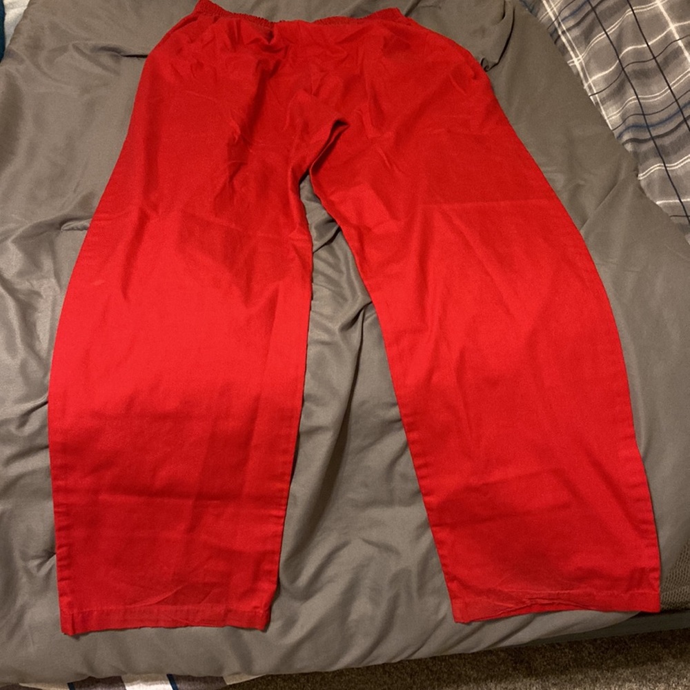 Red Scrub Pants - Picture 3 of 4